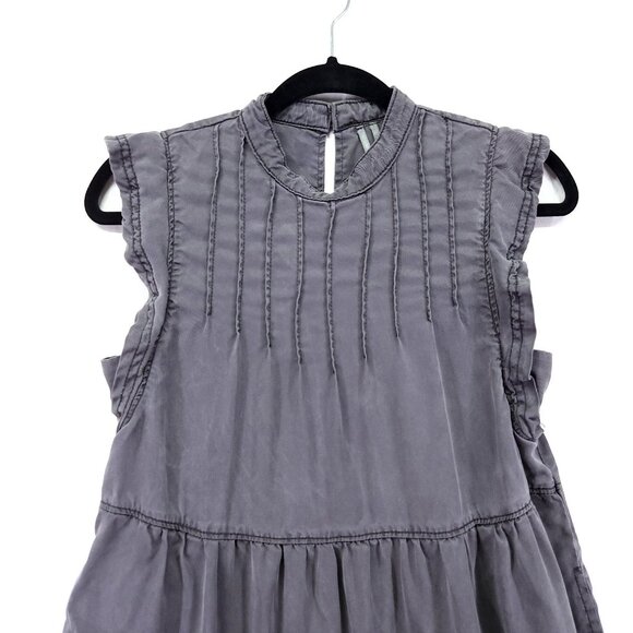 Anthropologie Jenee Mini Dress Size XS Petite Tiered Ruffle Sleeves with Pockets - Picture 11 of 14